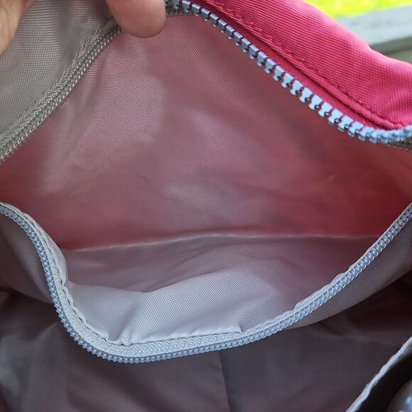 Kipling Pinkish-Red Crossbody Bag with Adjustable Strap & Monkey Keychain - Picture 5 of 8